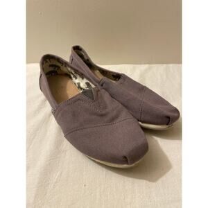 Toms Alpargata Women's Size 7 Slip On‎ Canvas Flats Shoes Gray Beige